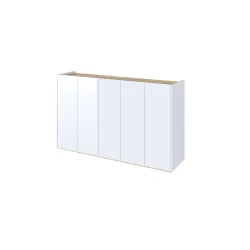 Spintelė su LED apšvietimu EASE, balta, 156x40x95 cm