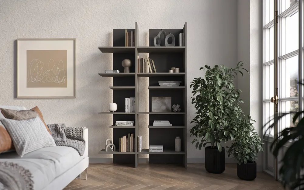 Pastatoma lentyna su LED apšvietimu FITI D, 120x32x197 cm