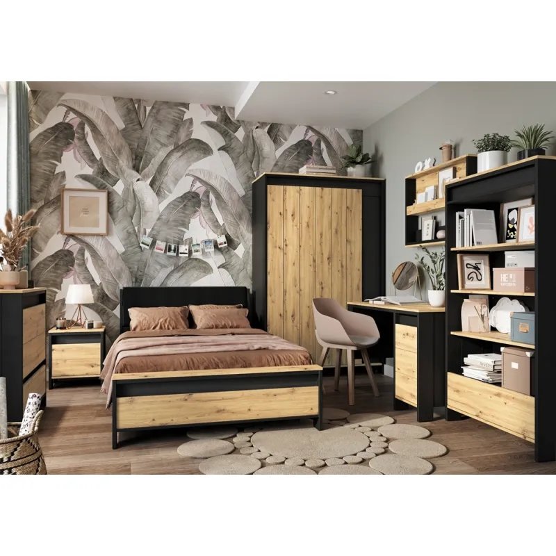 Lova 120 cm SPOP su LED apšvietimu, 125x223x89 cm