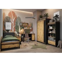 Lova 120 cm SPOP su LED apšvietimu, 125x223x89 cm