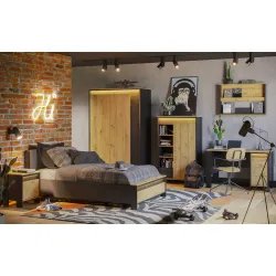 Lova 120 cm SPOP su LED apšvietimu, 125x223x89 cm