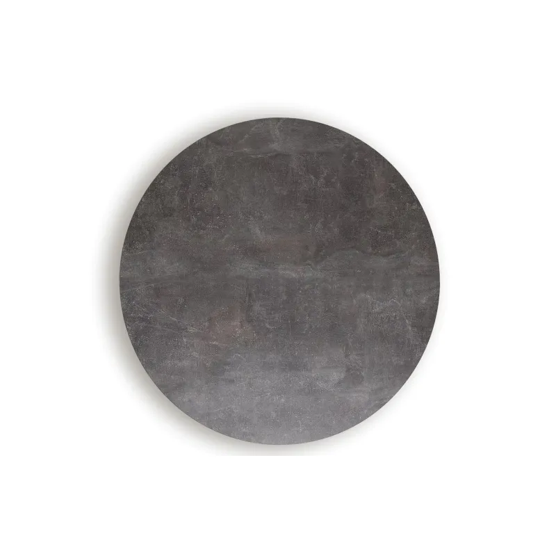 Apvalus pailginamas valgomojo stalas ROSTI, betono, 100-140x100x75 cm
