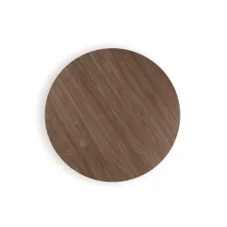 Apvalus pailginamas valgomojo stalas ROSTI, rudas, 100-140x100x75 cm