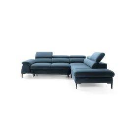 Minkštas kampas BLUE L, kairinis/dešininis, mėlynas, 280x214x94 cm