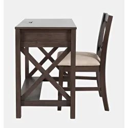 Darbo stalas AVELLINO, rudas, 76x51x79 cm