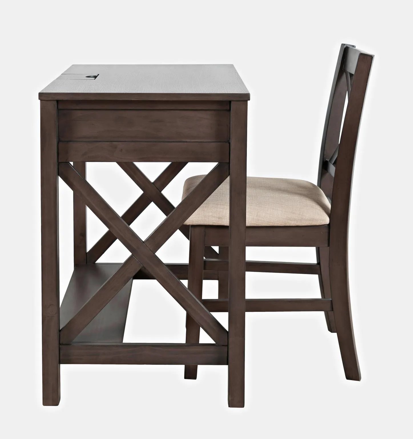 Darbo stalas AVELLINO, rudas, 76x51x79 cm