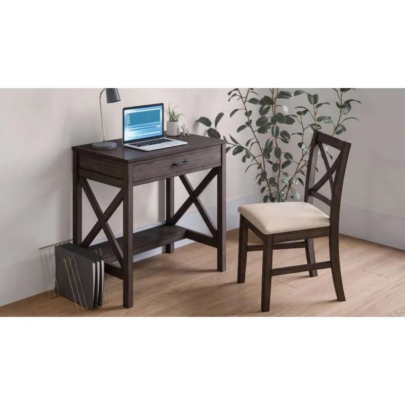 Darbo stalas AVELLINO, rudas, 76x51x79 cm