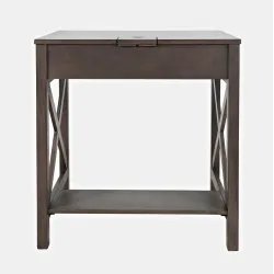 Darbo stalas AVELLINO, rudas, 76x51x79 cm
