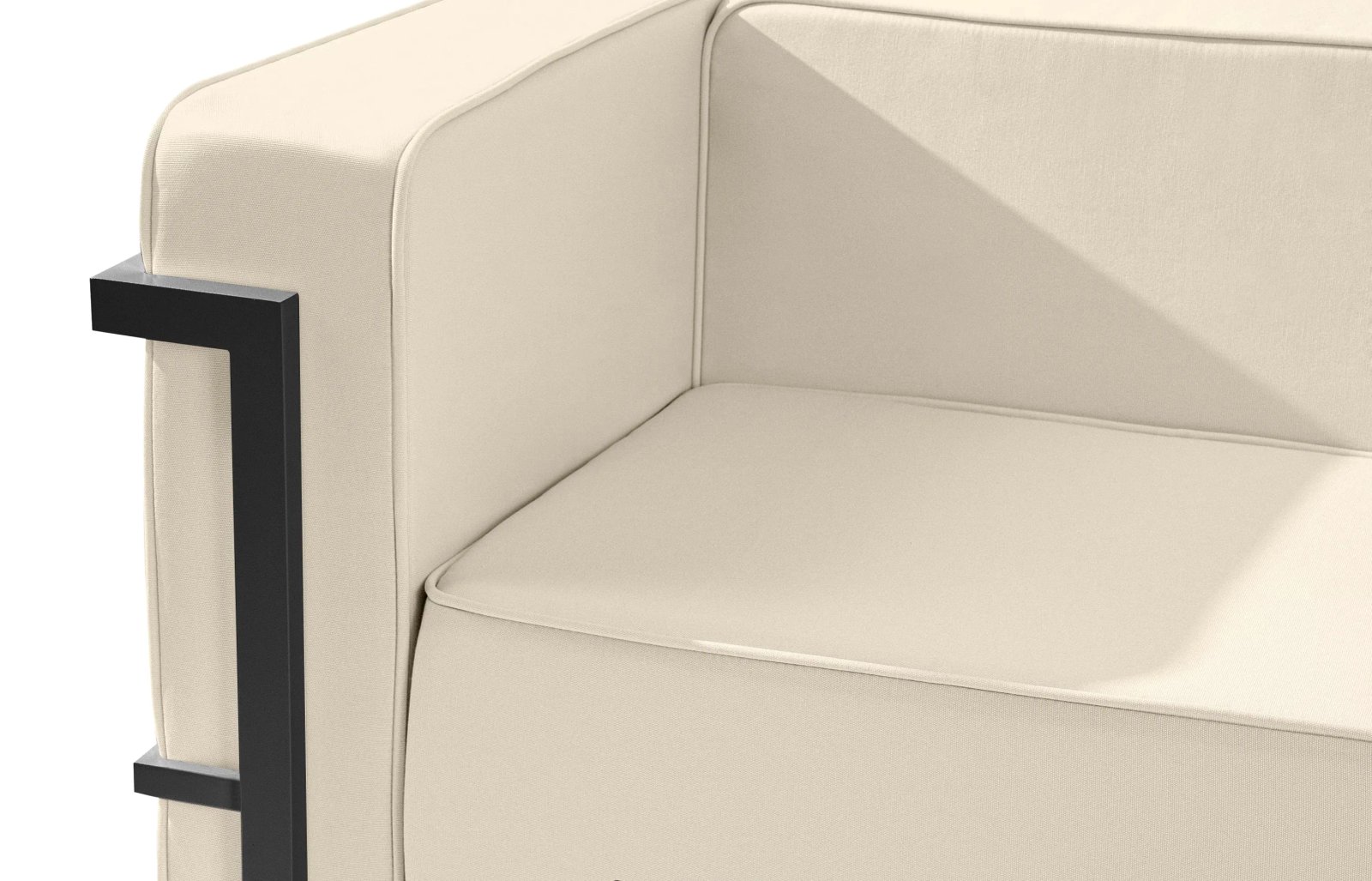 Lauko sofa TRIGO 3, pilka/kreminė, 229x69x70 cm