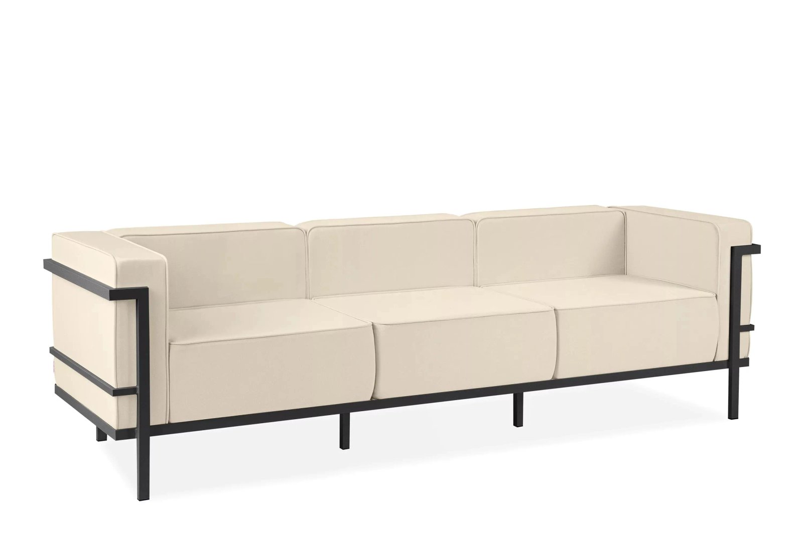 Lauko sofa TRIGO 3, pilka/kreminė, 229x69x70 cm