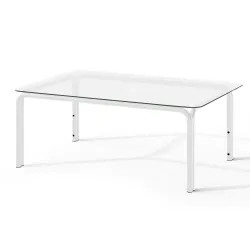 Lauko stalas RAMBI L, baltas, 125x65x41,5 cm