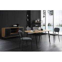 Valgomojo stalas SF396, 160-180x90x76 cm