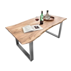 prabangus stalas, Išskirtinio dizaino, akacijų medienos masyvo stalas 