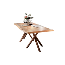 elegantiškas stalas, medinis, medžio spalvos