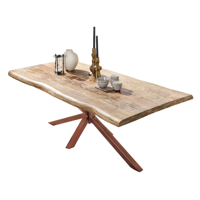elegantiškas valgomojo stalas, medinis, tamsiai rudos spalvos