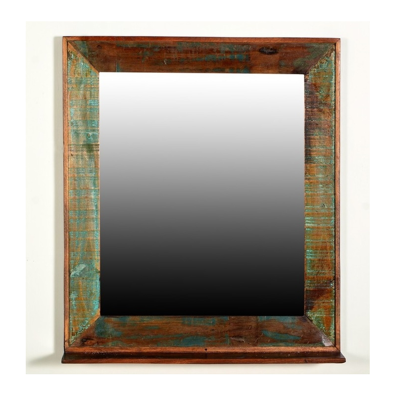 BALI stiliaus pakabinamas veidrodis, Industrinio stiliaus, medinis 